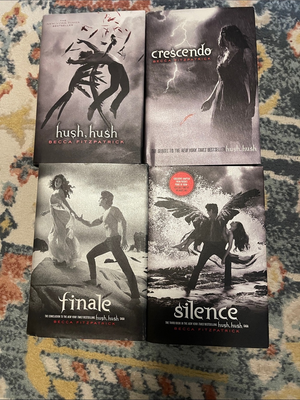 Hush, Hush Series hardback Books - Black/Grey Covers